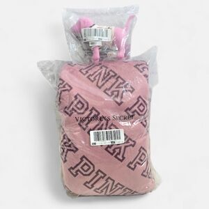 Victoria's Secret Pink Limited Edition Mini Dog + Cozy Logo Blanket NWT